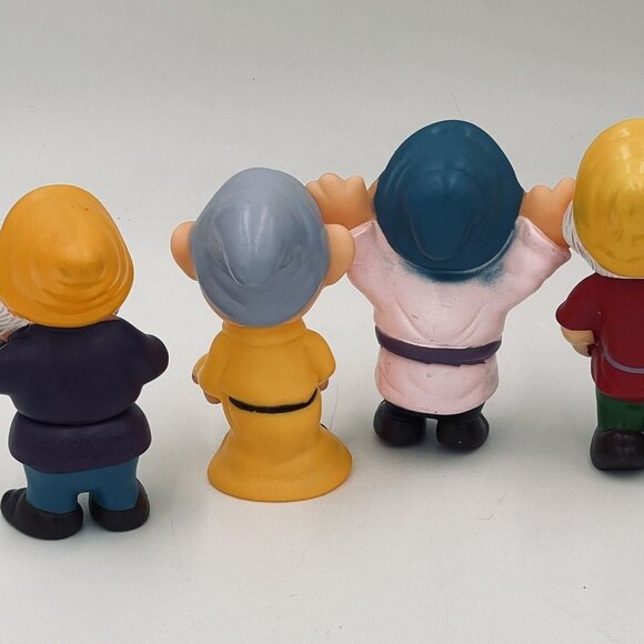 Vintage Walt Disney Productions Lot of 6 Dwarfs Squeaky Toys Hong Kong - Picture 8 of 11